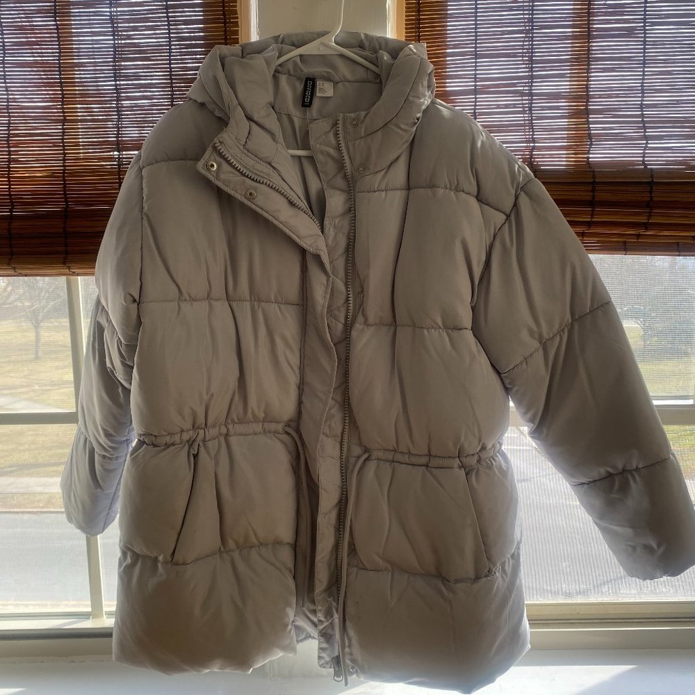 H&M Size Medium Silver/Gray Puffer